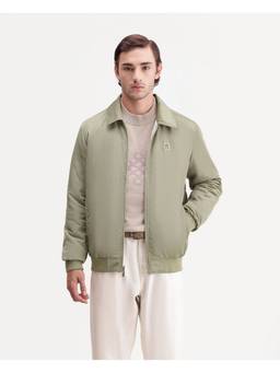 Rare Rabbit - Roy Men Pastel Green Solid Zip Front Jacket