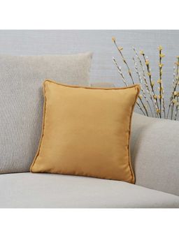 HomeTown - Nora Shades Suede Reversible Solid Cushion Cover 40 x 40 Cm in Mustard Colour