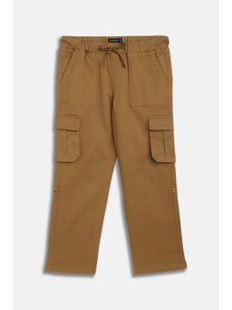 Allen Solly - Boys Beige Solid Trousers