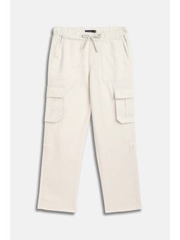 Allen Solly - Boys White Solid Trousers