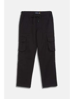 Allen Solly - Boys Black Solid Trousers