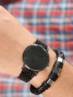 Joker and Witch - Joker & Witch Ebony Black Watch With Bracelet Stack (Set of 2)