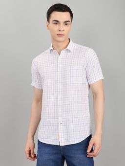 Monte Carlo - Men Light Purple Regular Fit Checkered Shirt