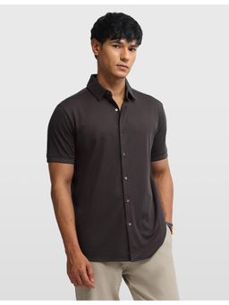 Arrow Newyork - Men Grey Knitted Regular Fit Beyond Dawn Shirt