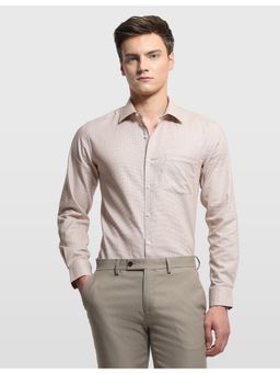 Arrow - Men Beige Textured Dobby Slim Fit Originals Shirt