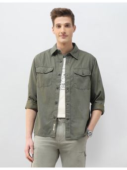 U.S. Polo Assn. Denim Co. - Men Green Twill Motel On The Coast Shirt