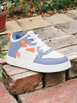 Lil Lollipop - Kids Ankle High Sneakers with Laces - Blue