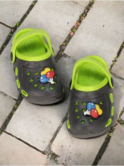 Lil Lollipop - Kids Balloon Applique Anti-Slip Clogs - Black