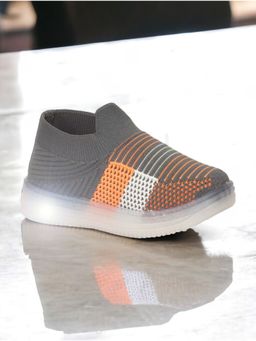 Lil Lollipop - Kids Slip On Sneakers with Led Light - Grey
