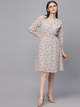 Gipsy - Casual Grey Georgette Dress for Women