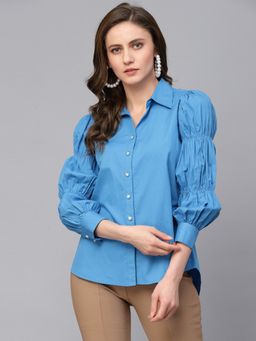 Gipsy - Casual Blue Cotton Shirt for Women