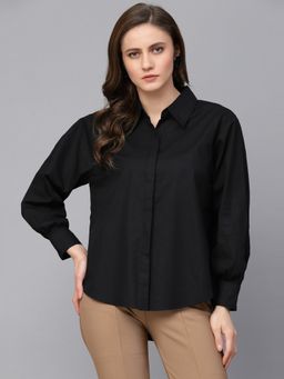 Gipsy - Casual Black Cotton Shirt for Women