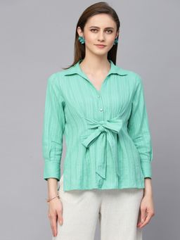 Gipsy - Casual Textured Cotton Top for Women