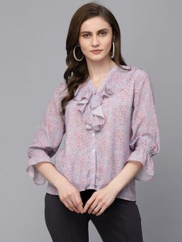 Gipsy - Casual Pink Georgette Top for Women