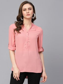 Gipsy - Casual Peach Georgette Tunic for Women