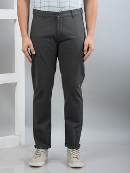 CRIMSOUNE CLUB - Club Men Grey Checks Trouser