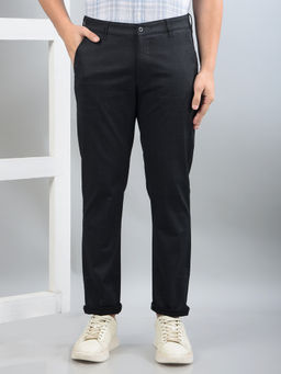 CRIMSOUNE CLUB - Club Men Black Checks Trouser