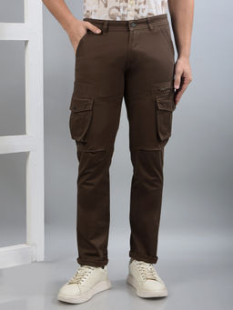 CRIMSOUNE CLUB - Club Men Brown Cargo Trouser