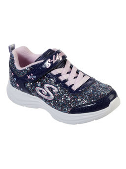 SKECHERS - Navy Blue Glimmer Kicks Glitter N'Glow Embellished Running Shoes