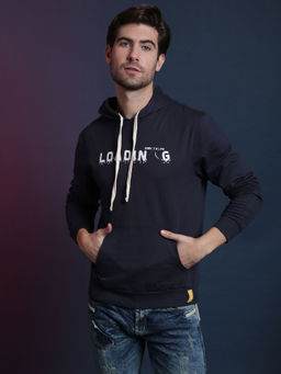 Campus Sutra - Men Printed Full Sleeve Stylish Casual Hooded Sweatshirts