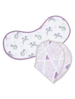 Masilo - Organic cotton muslin Feeding burp cloth,For Newborn Pack of 2-Zebra