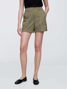 GAP - Women's Green Mid-Rise Regular Fit Shorts