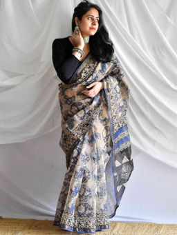 Sundarii - Misu Kota Doria Saree with Unstitched Blouse