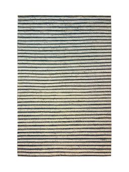 Qaaleen - Handcrafted Braided Pattern Finish Cream & Dark Grey 5.6 x 8 ft Rug