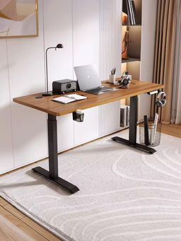 Savya Home - Brown Motorised Adjustable Height Desk