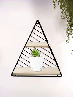 Savya Home - Black Hanging Shelf Triangle Shape
