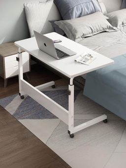 Savya Home - White Manual Height Adjustable Desk