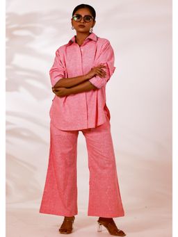 Maitri Jaipur - Flamingo Pink Handcrafted Co-Ord Set