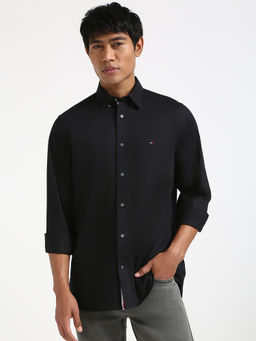 Tommy Hilfiger - Men Black Solid Shirt