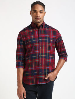 Tommy Hilfiger - Men Red Checks Shirt