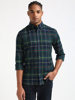 Tommy Hilfiger - Men Green Color Checks Shirt