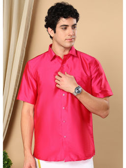 TATTVA - Pink Toned Solid Opaque Shirt