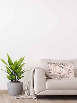 Sivya by Home - Printed And Embroidered Cushion Cover Rectangular Multicolour Pack Of 1