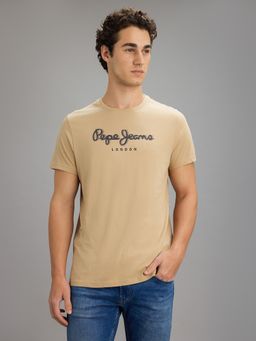 Pepe Jeans - Men Beige Slim Fit T-Shirt