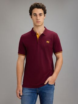 Pepe Jeans - Men Maroon Solid Polo T-Shirt