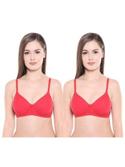 Bodycare - Pack of 2 Lightly Padded Bra In Red Colour
