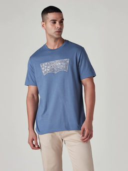 Levi's - Men Blue Cotton Regular Fit T-Shirt