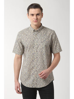Peter England - Men Multi-Colour Cotton Slim Fit Shirt