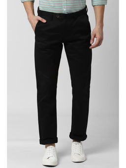Peter England - Men Black Cotton Super Slim Fit Trouser