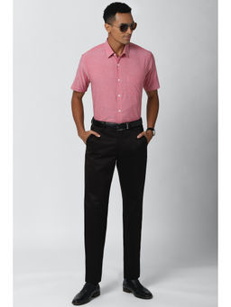 Peter England - Men Pink Cotton Regular Fit Shirt