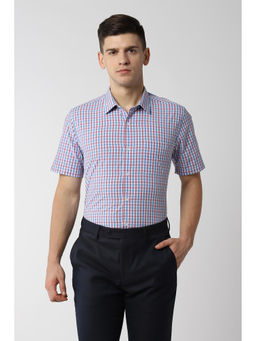 Peter England - Men Multi-Colour Cotton Blend Slim Fit Shirt