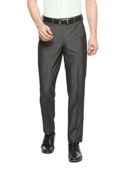 Peter England - Men Grey Terylene Regular Fit Trouser