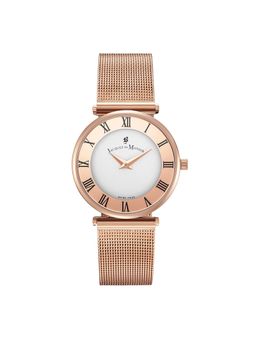 Jacques Du Manior - Jasmina Swiss Made Analogue White Round Dial Womens Watch- Mirm.09