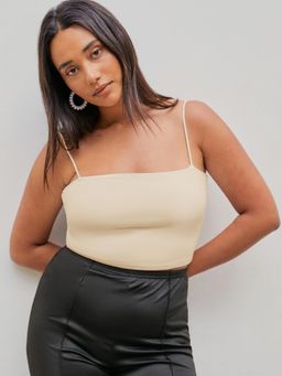 Cider - White Solid Classic Crop Top