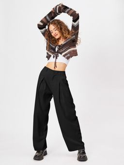 Cider - Black Milk Tea Pleated Wide Leg Trouser