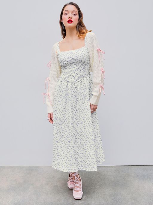 white christmas dresses Azalea Pastel Floral Corset Dress